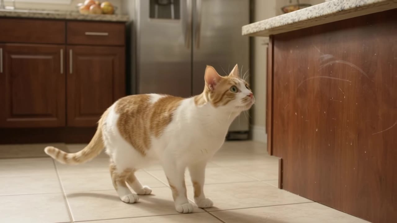 Google Gemini Omni: Cat jumping to a counter