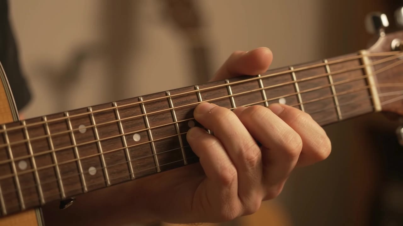 Google Gemini Omni: Fretting a guitar chord