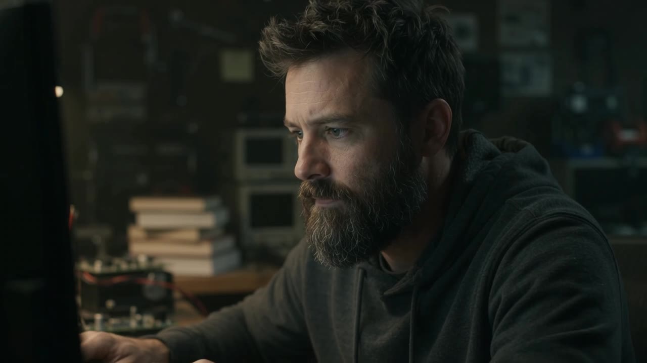 Google Gemini Omni: Bearded man, long line