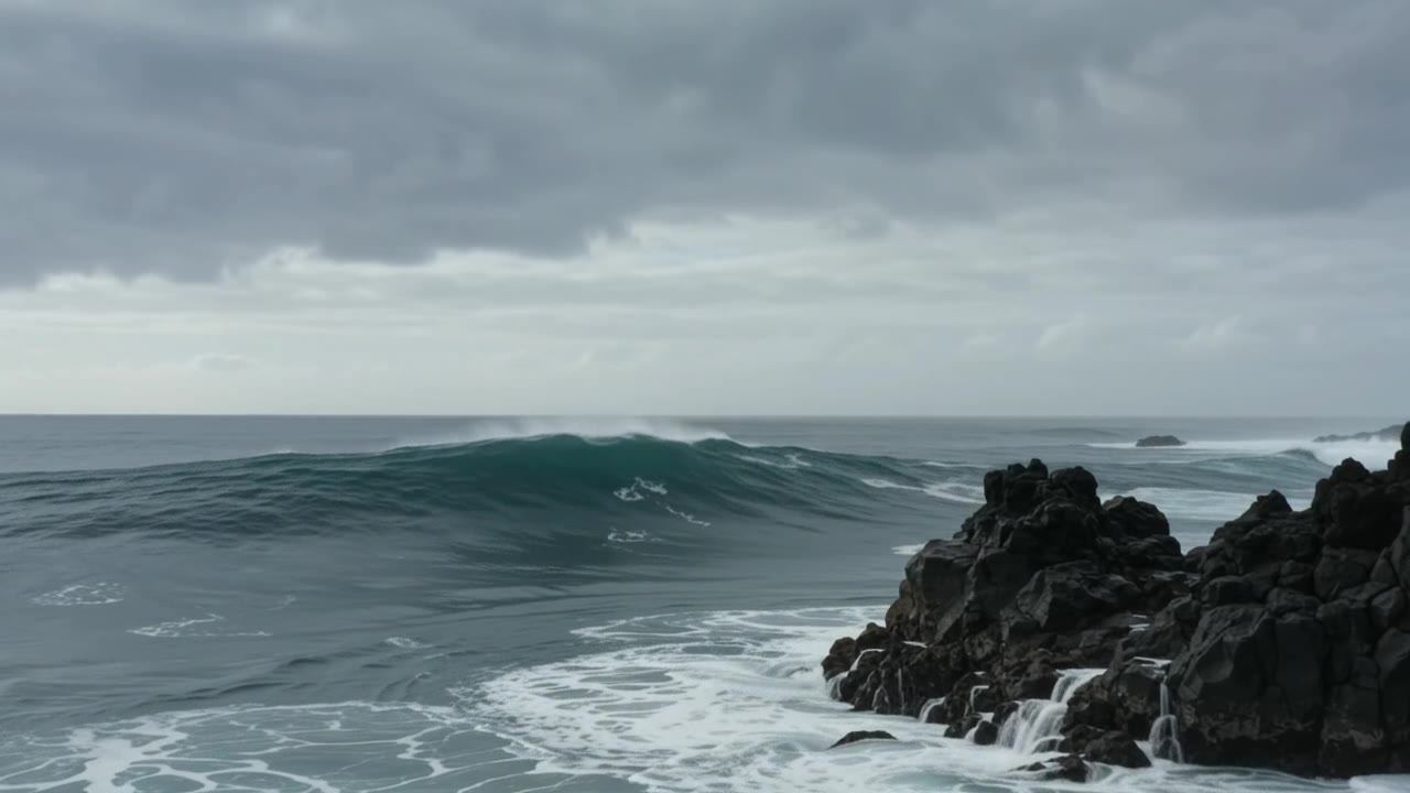Google Gemini Omni: Wave on rocks