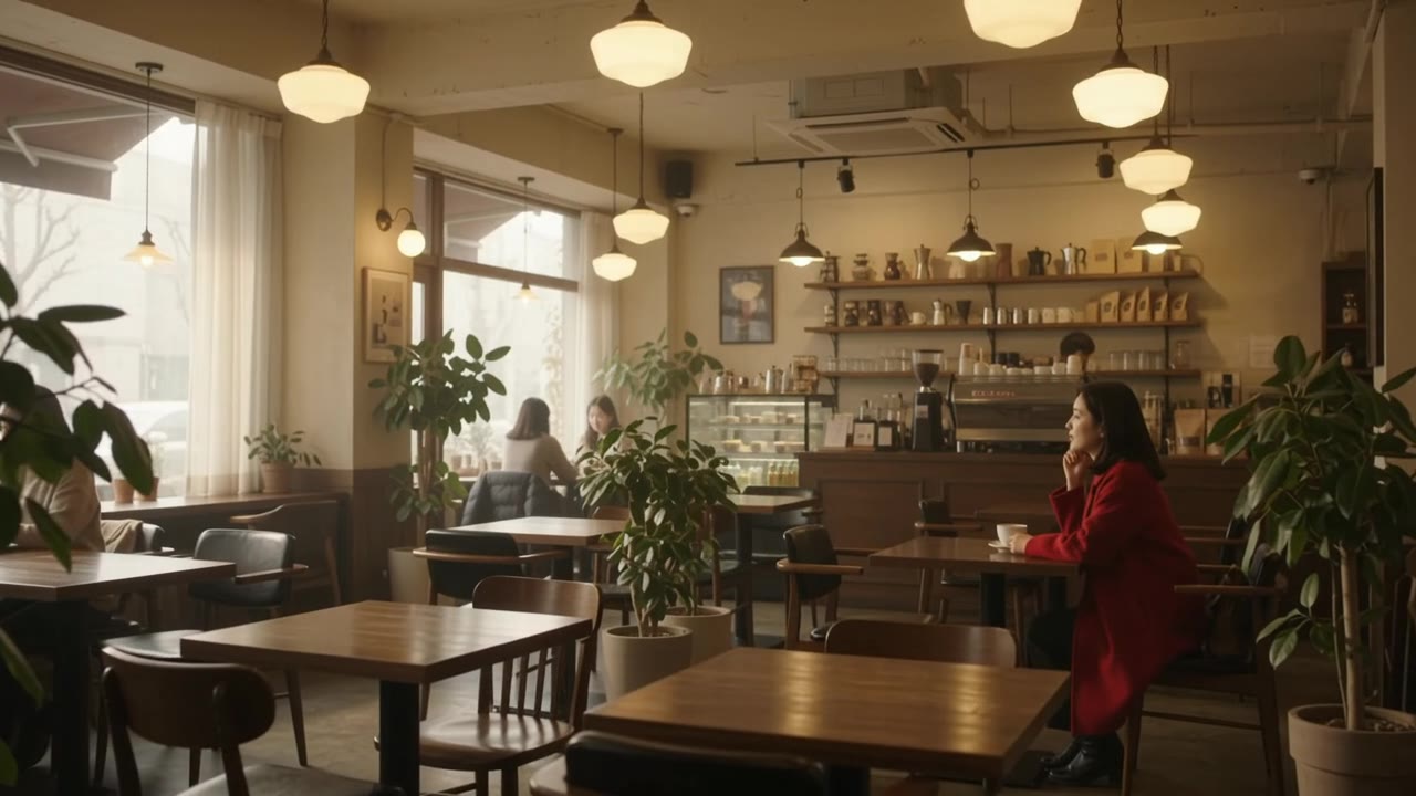 Google Gemini Omni: Cafe, three shots