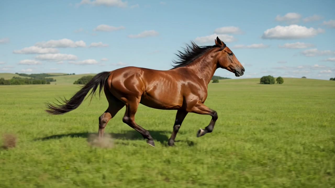 Grok Video: Galloping horse