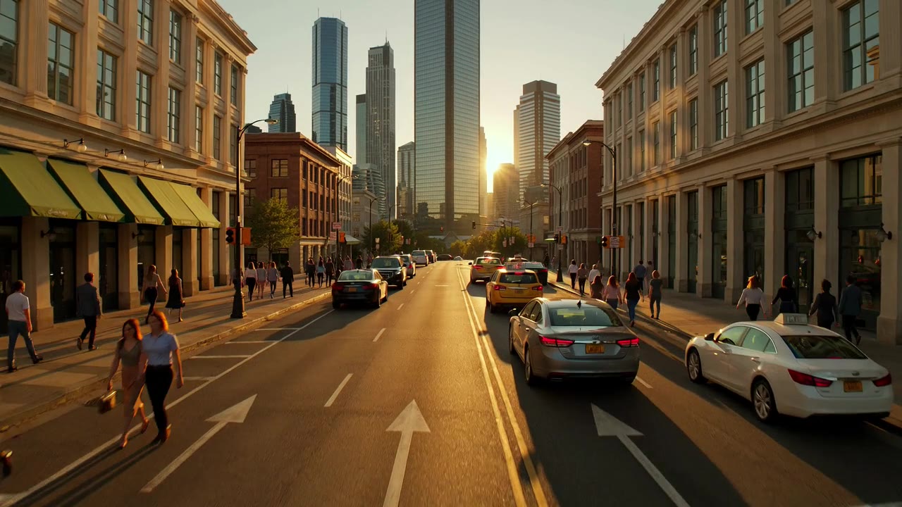 Grok Video: Crane to skyline