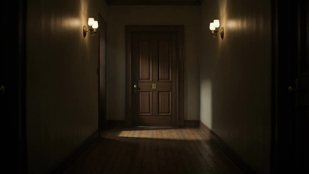 Grok Video: Dolly in to a door