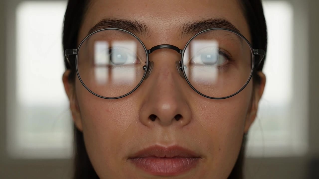 Grok Video: Glasses reflection