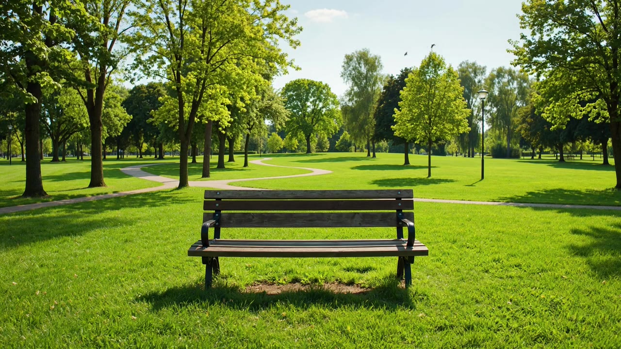 Grok Video: Same bench, day and dusk