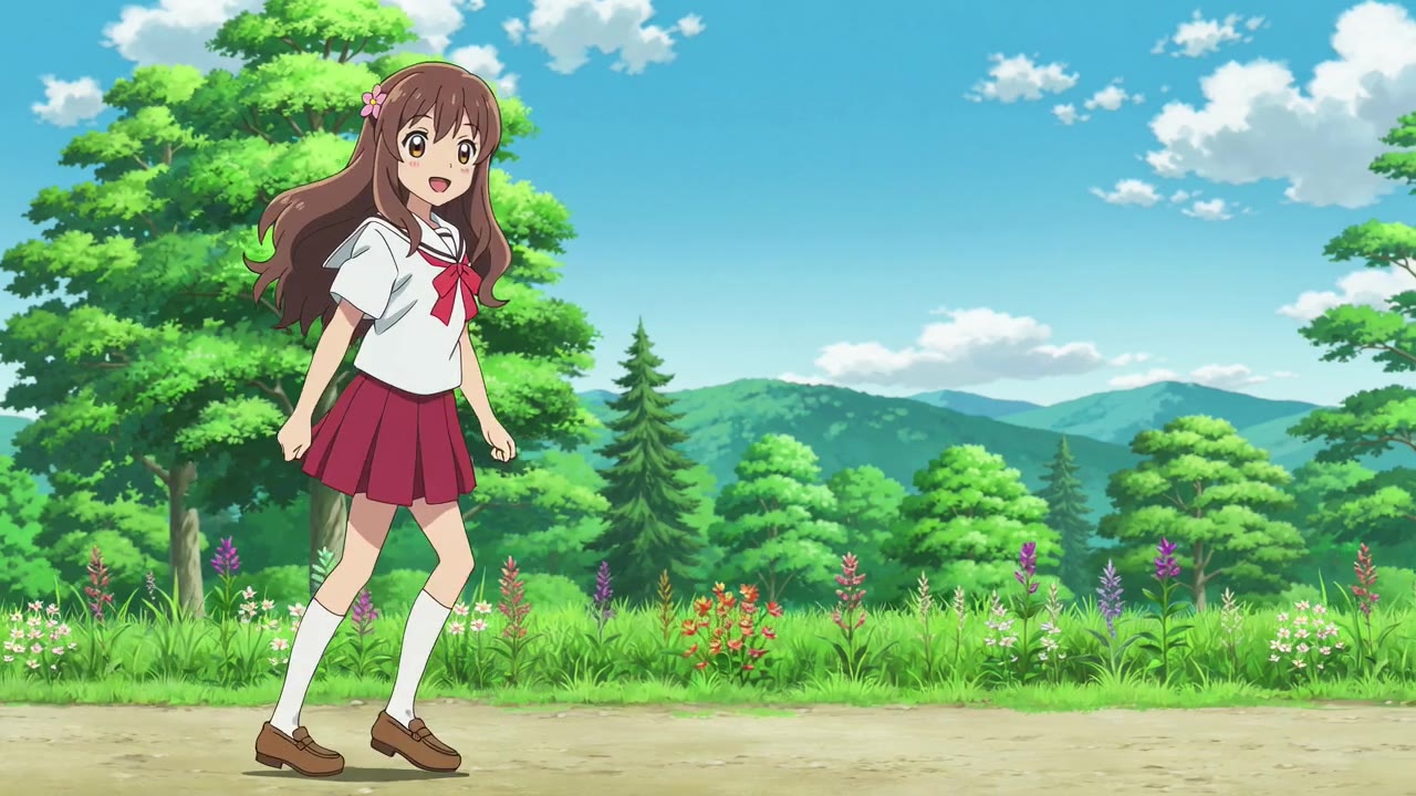 Grok Video: Anime walk cycle