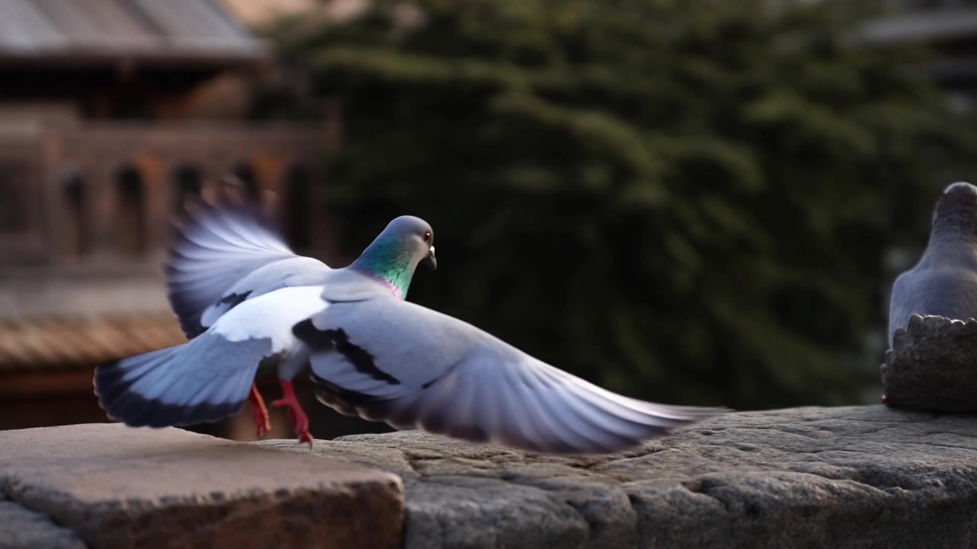 MiniMax Hailuo 02: Pigeon takeoff