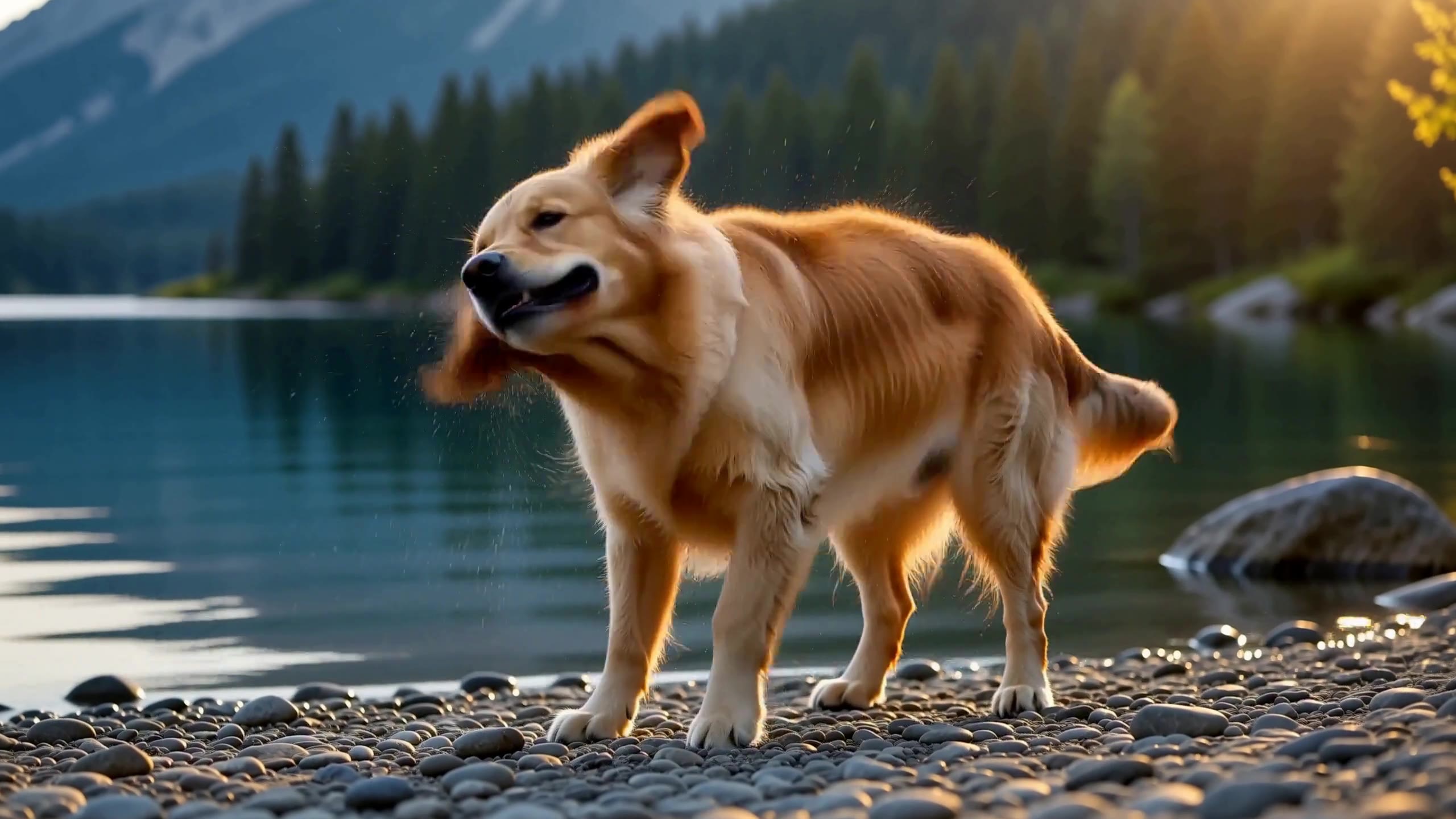 MiniMax H3: Dog shaking off water