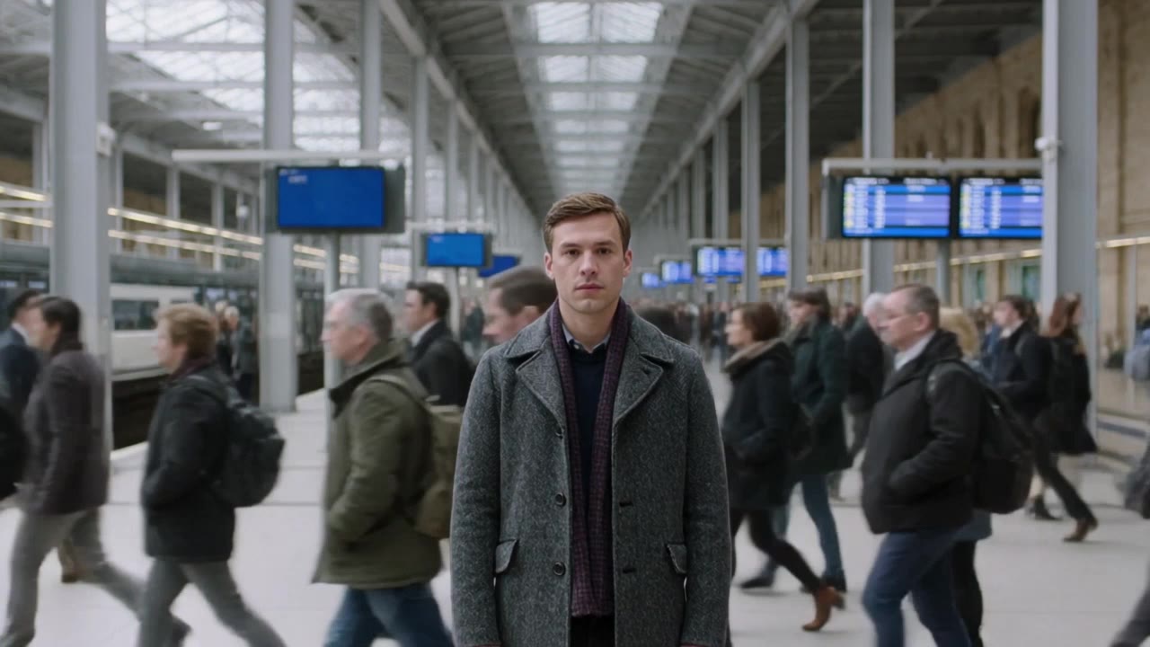 Kling 3.0 Turbo: Face in a crowd