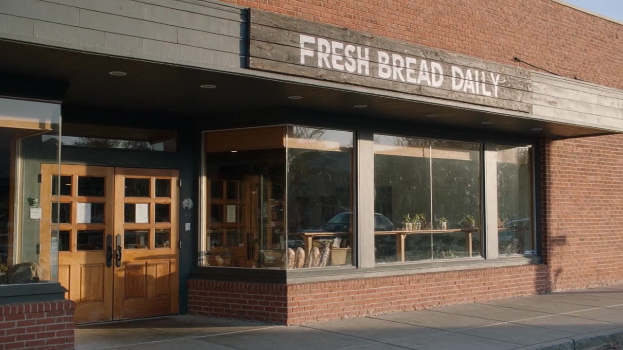 Kling 3.0 Turbo: Bakery sign