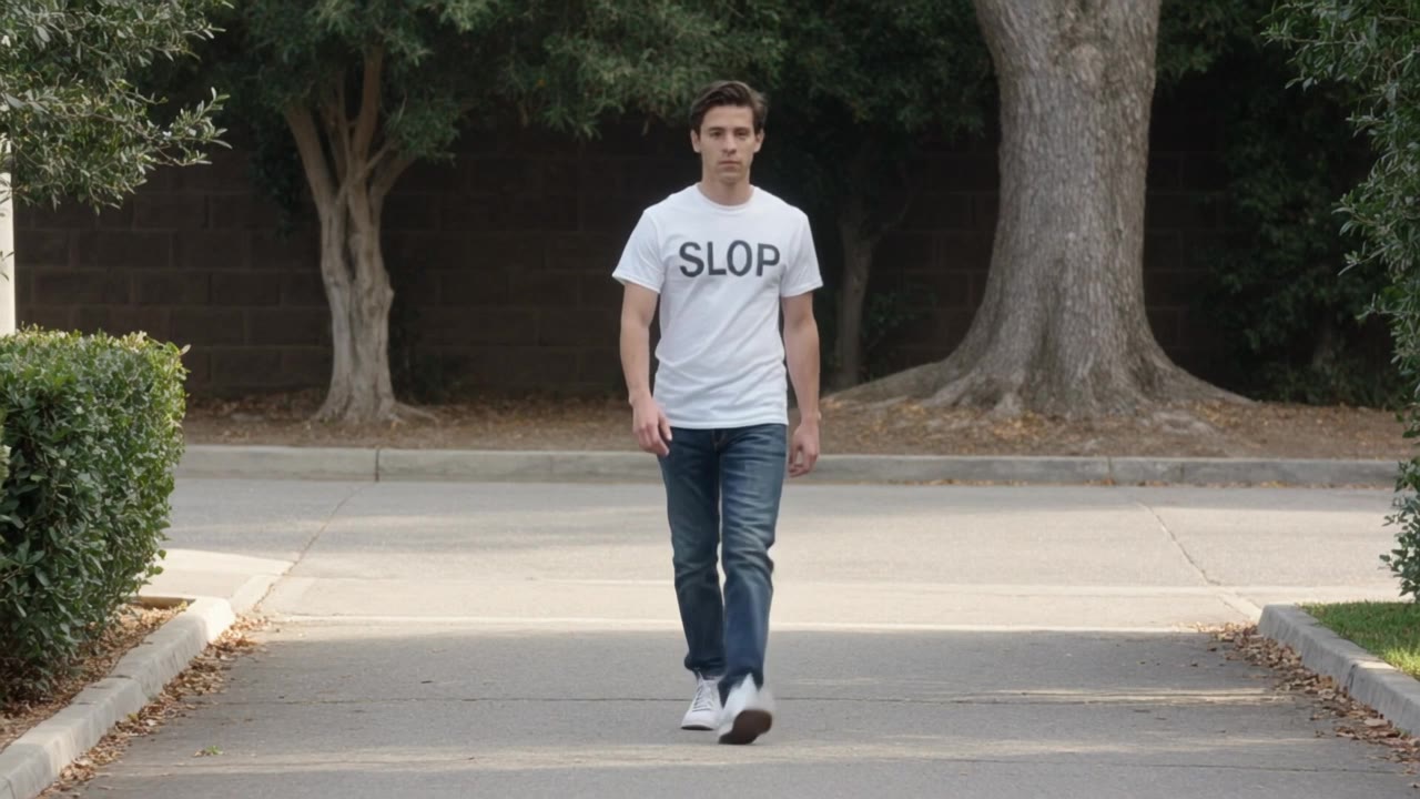 Kling 3.0 Turbo: Printed t-shirt