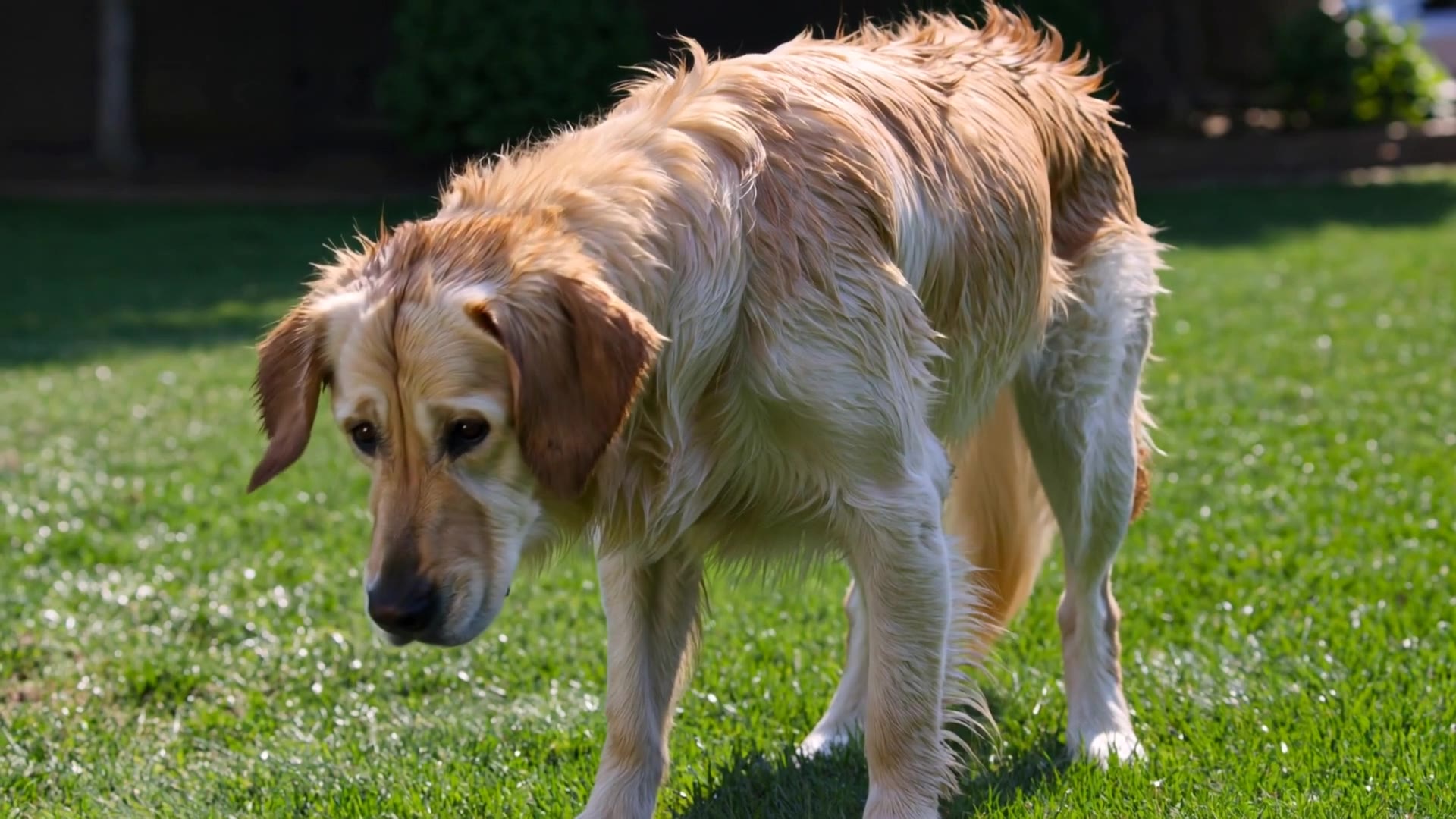 Kling 3.0: Dog shaking off water
