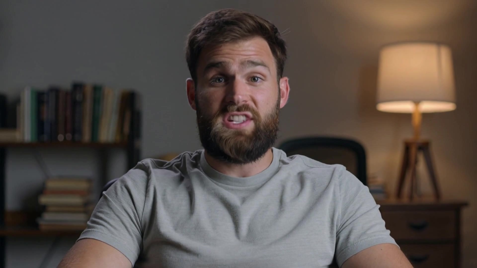Kling 3.0: Bearded man, long line