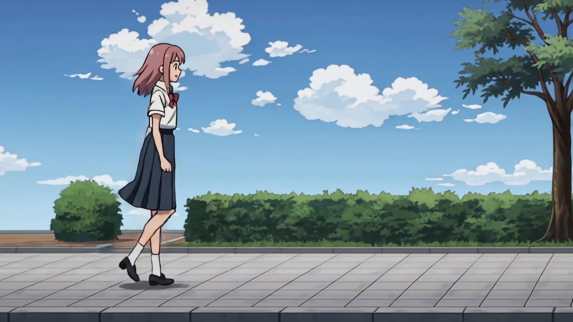 Kling 3.0: Anime walk cycle