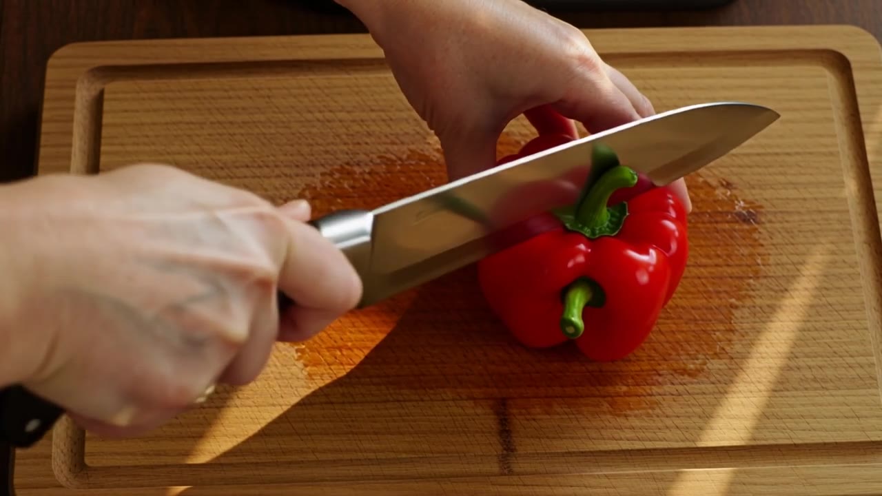 PixVerse v5.5: Chopping a pepper