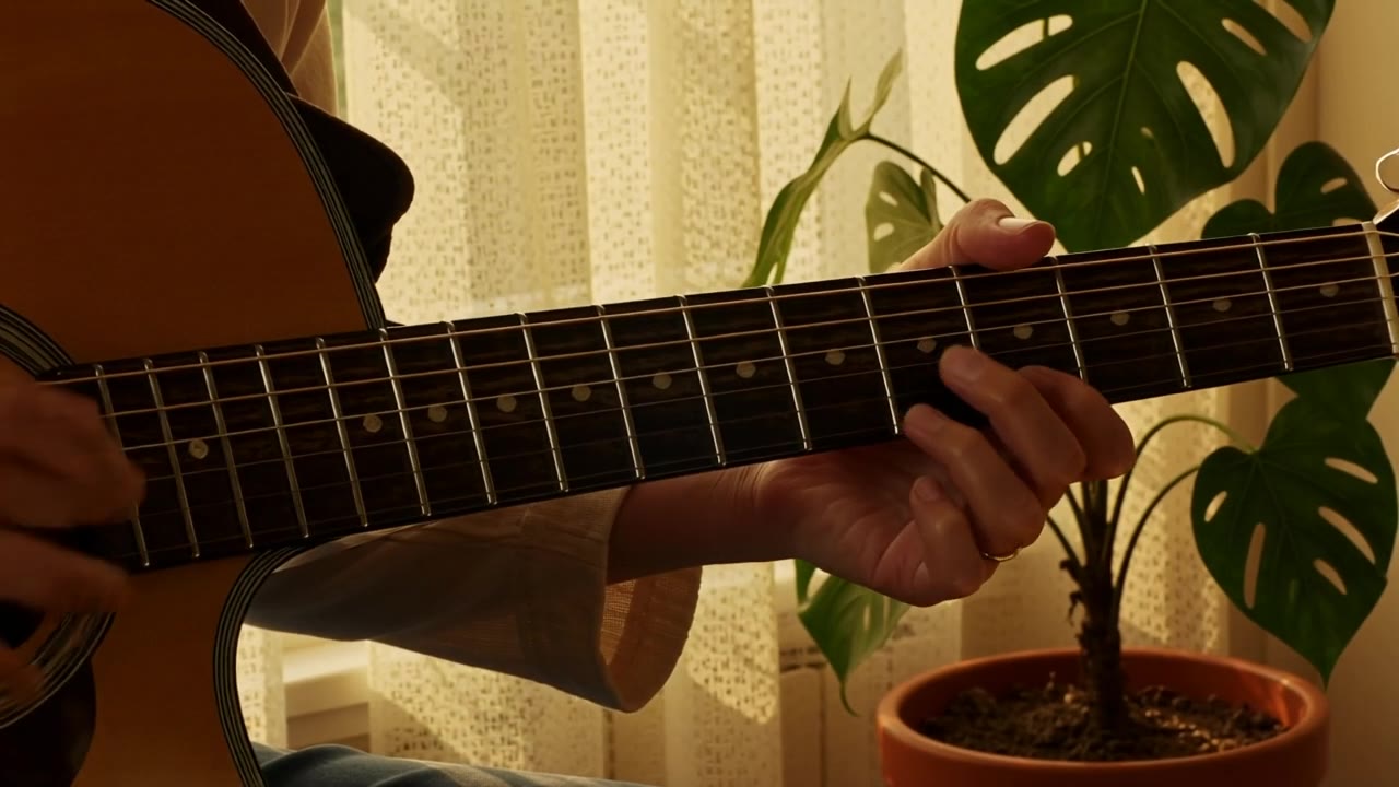 PixVerse v5.5: Fretting a guitar chord