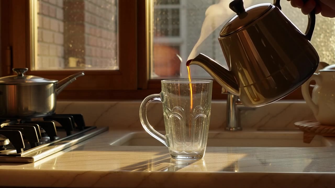 PixVerse v5.5: Pouring coffee