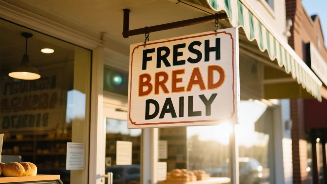 PixVerse v5.5: Bakery sign