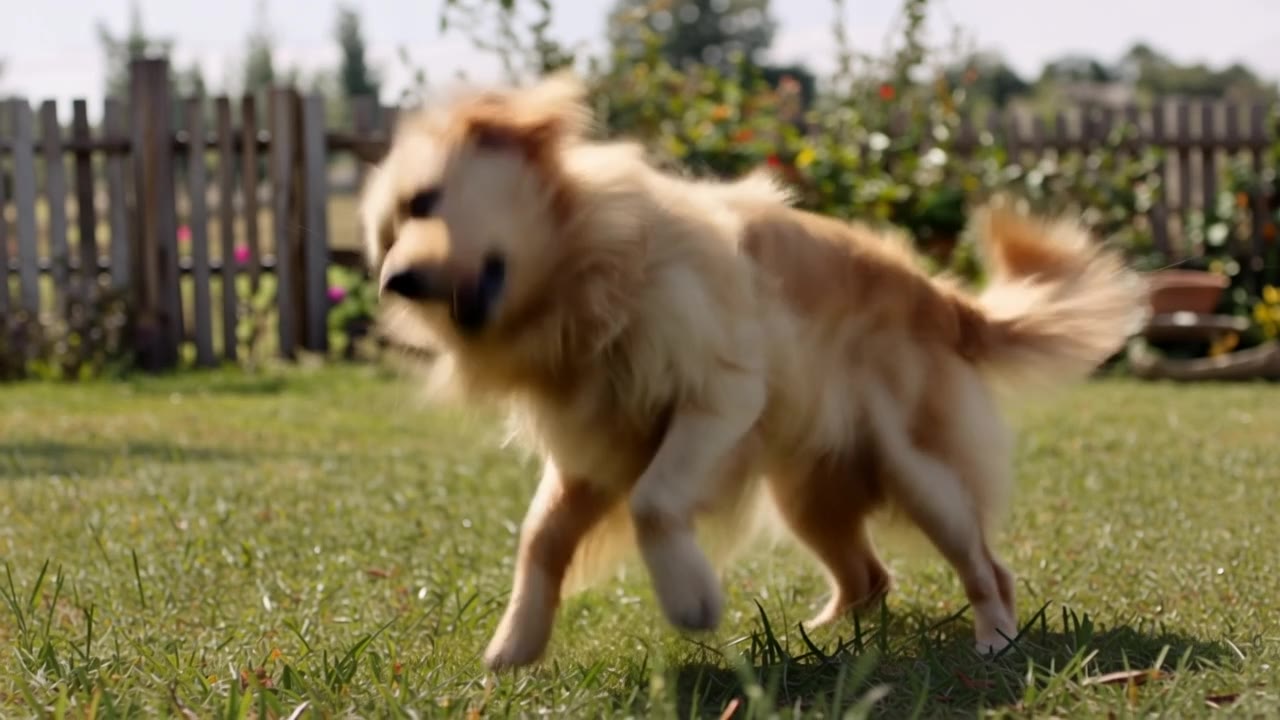 Runway Gen-4.5: Dog shaking off water
