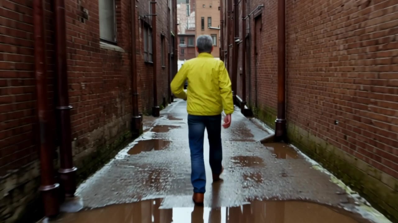 Runway Gen-4.5: Alley, two angles