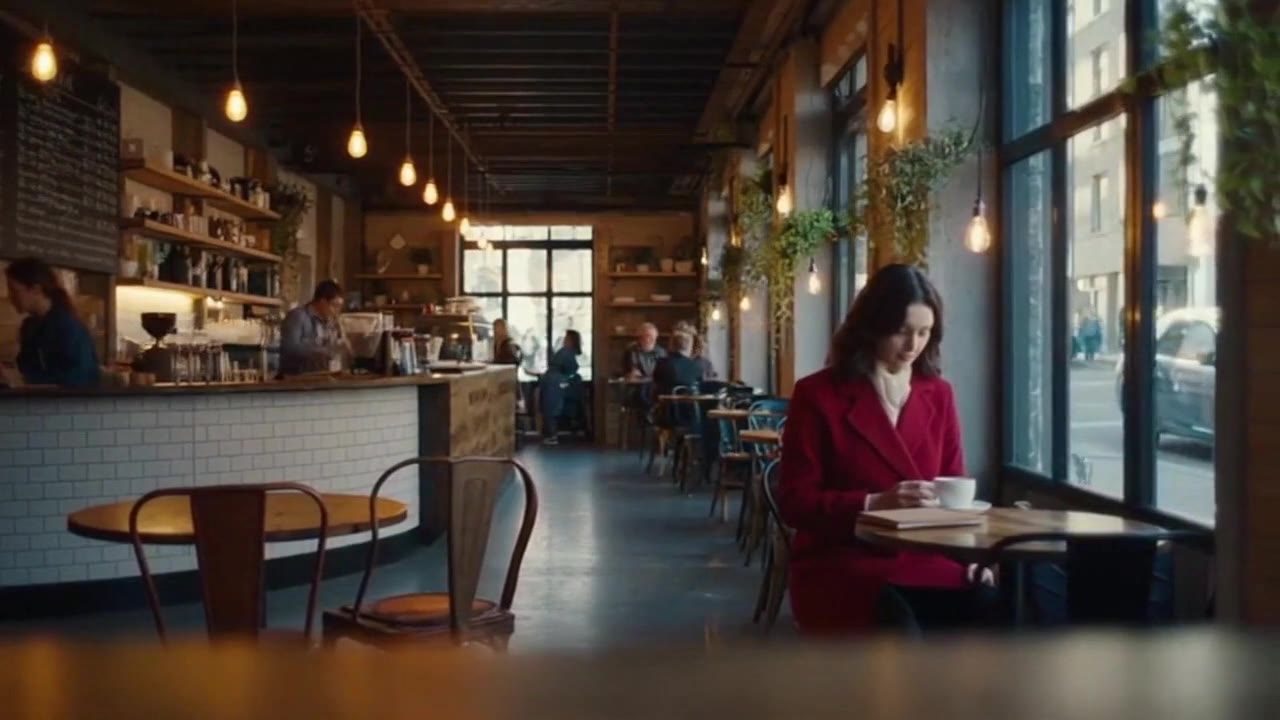 OpenAI Sora 2: Cafe, three shots