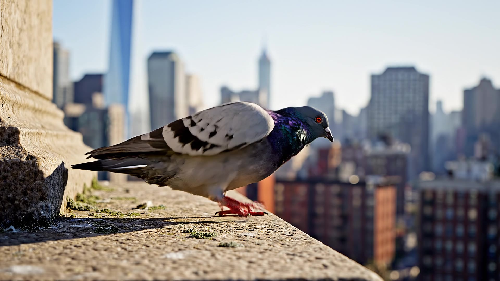 Google Veo 3.1: Pigeon takeoff