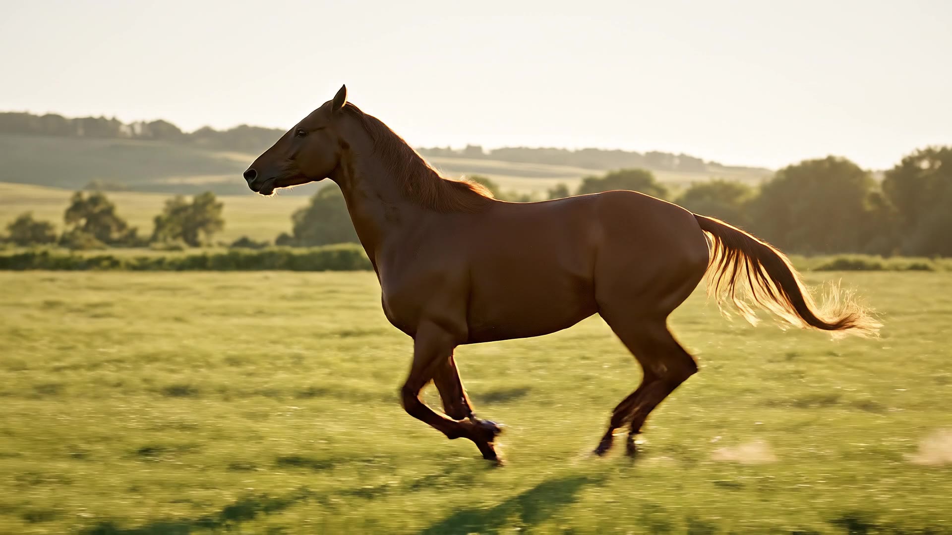 Google Veo 3.1: Galloping horse