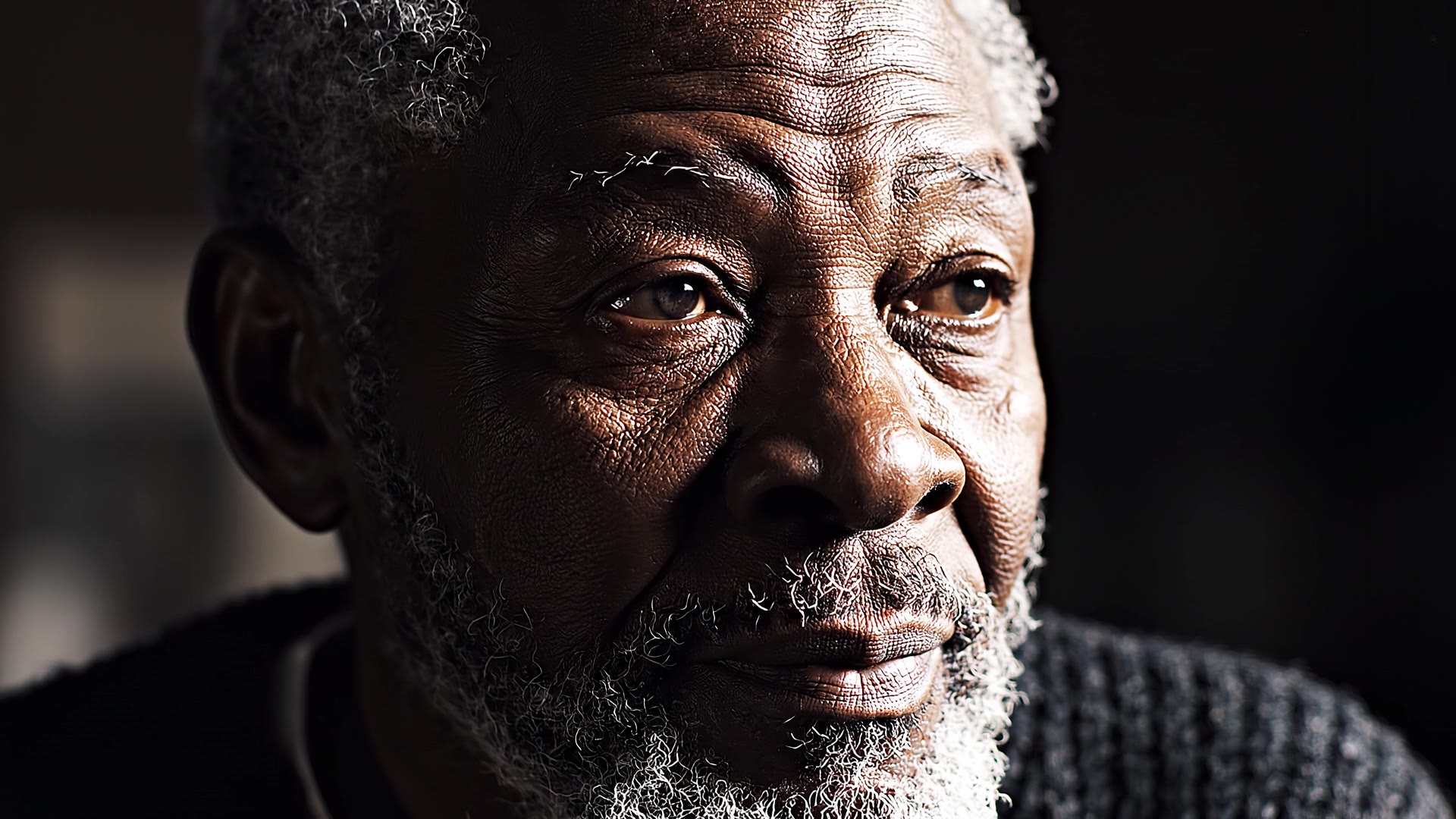 Google Veo 3.1: Elderly portrait, slow blink