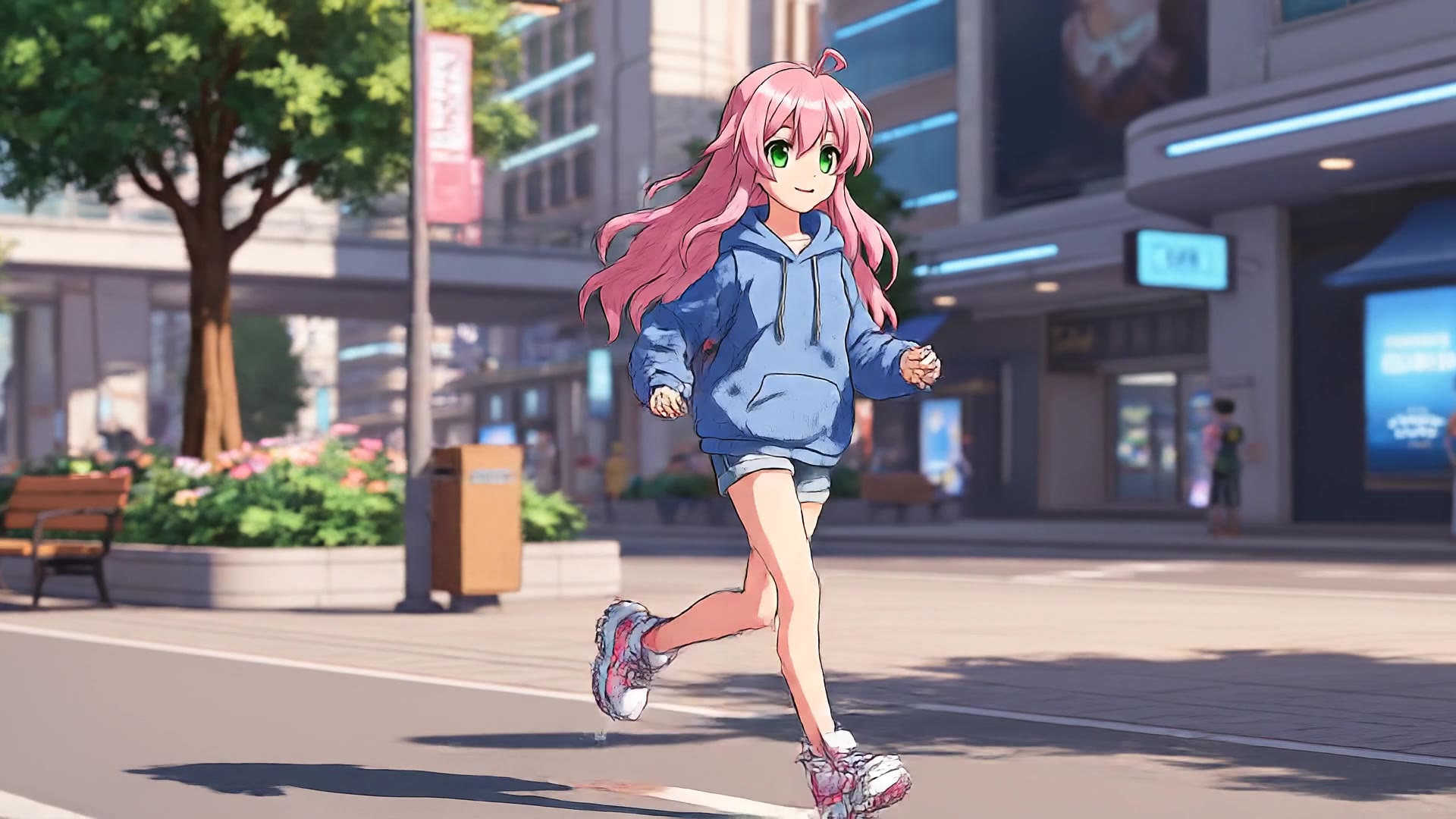 Google Veo 3.1: Anime walk cycle