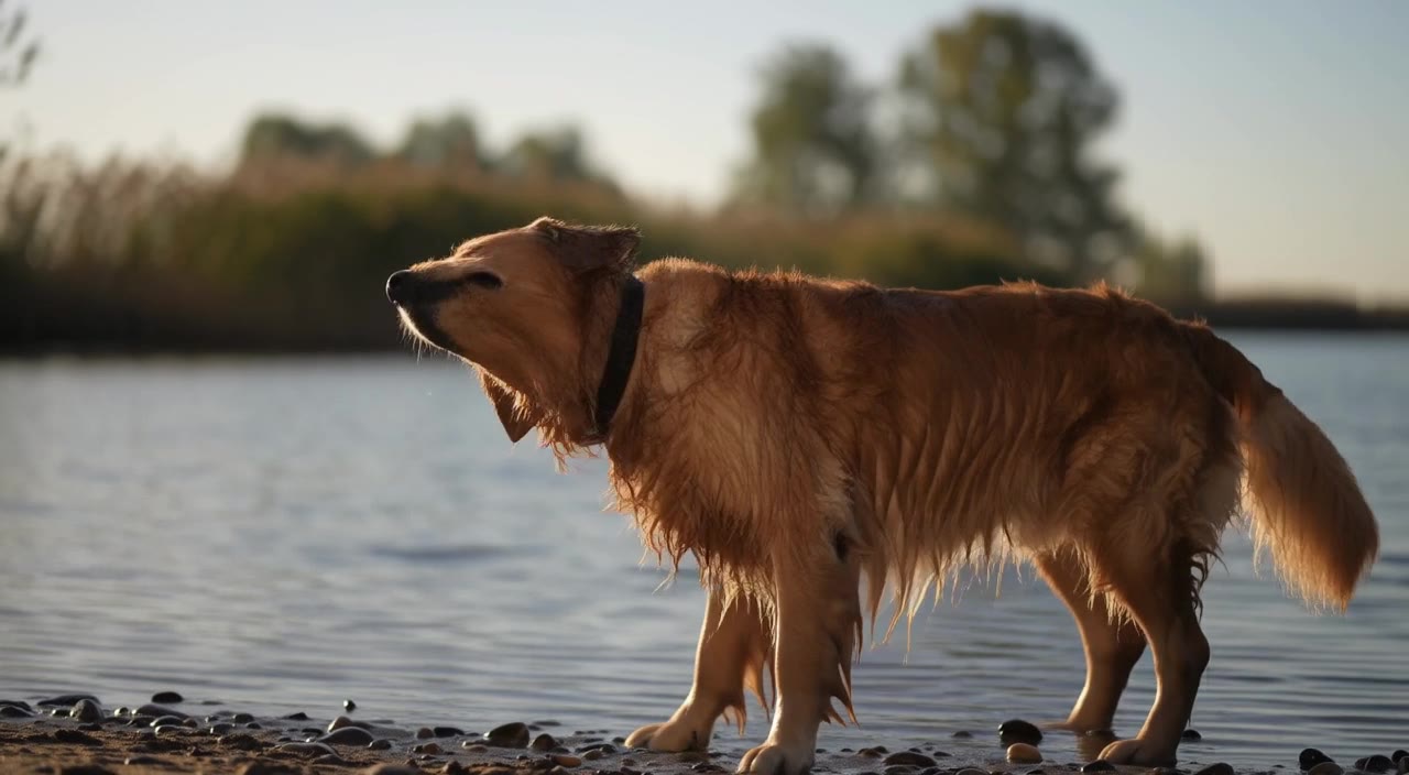 FLUX 3: Dog shaking off water