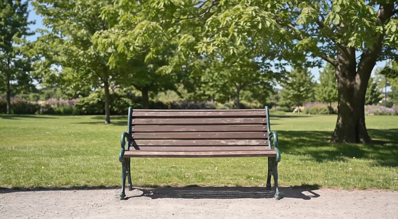 FLUX 3: Same bench, day and dusk