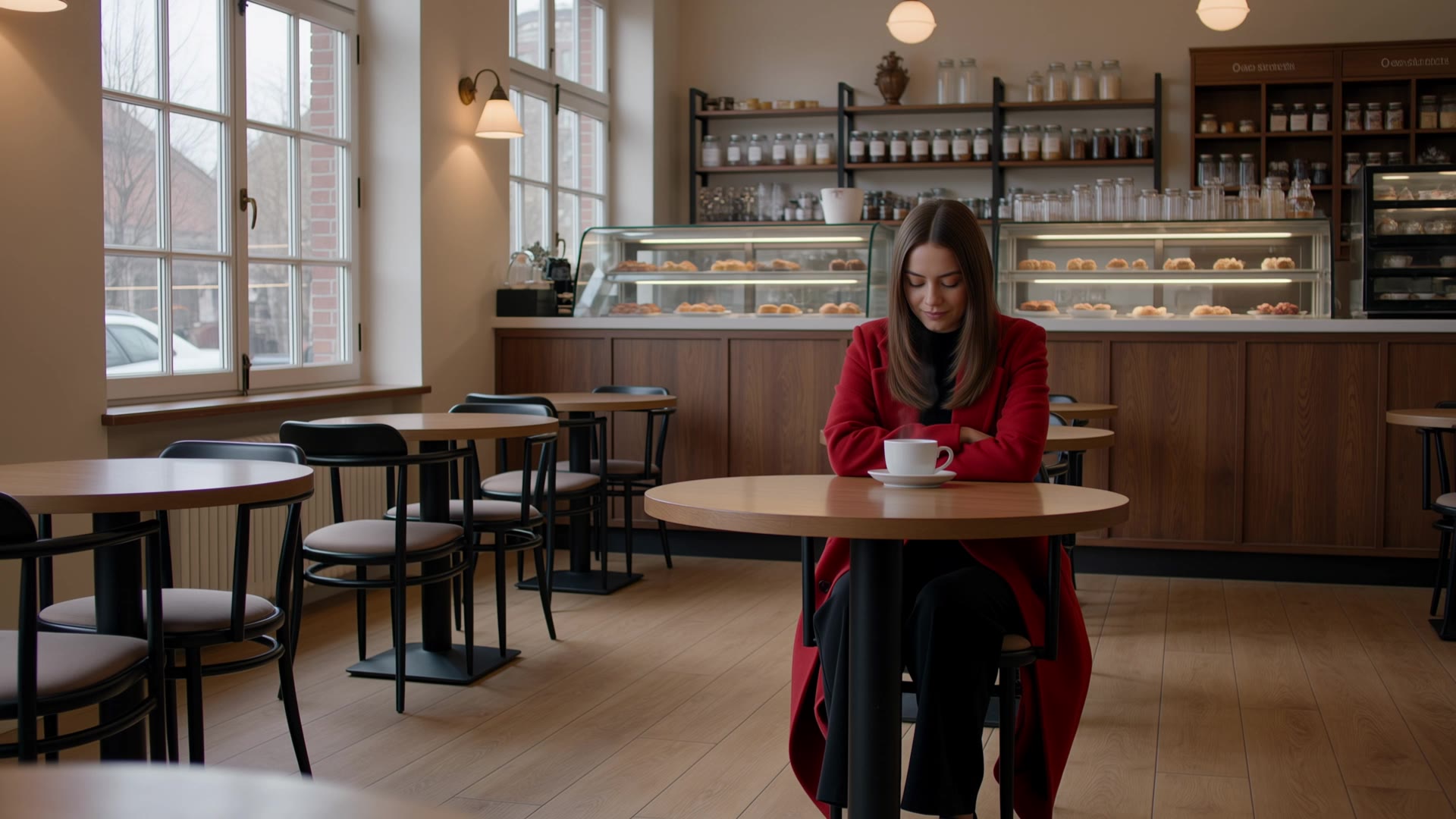 Kling 4.0: Cafe, three shots