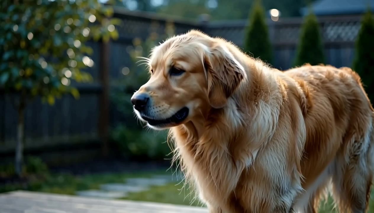 Vivix W1: Dog shaking off water