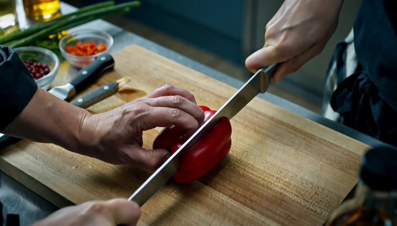 Vivix W1: Chopping a pepper